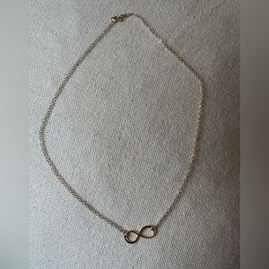 Infinity gold necklace